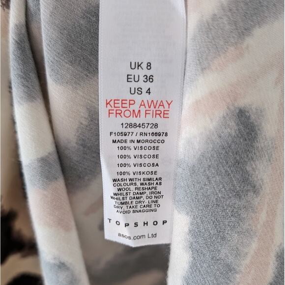 Topshop Tiger Animal Print Maxi Bias Satin High Rise A-line Skirt in Multi, sz 4 - Picture 8 of 9